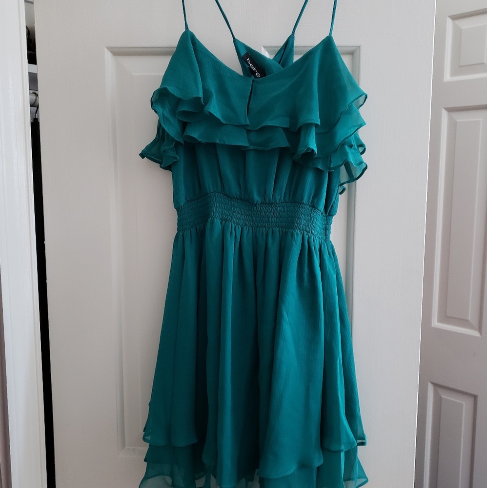 Bebe Ruffle Chiffon Dress